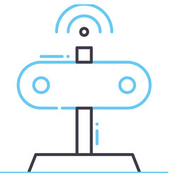 Motion Sensor Line Icon Outline Symbol