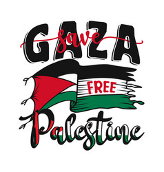 Save Gaza Free Palestine Typography Motivational