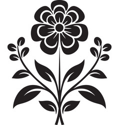 Stygian Floral Elegance Black And White Floral