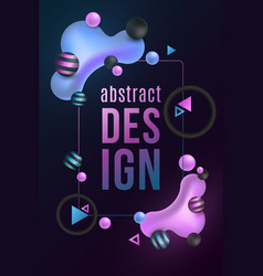 Futuristic Design Banner Luminescent Liquid