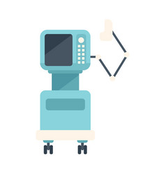 Lung Ventilator Machine Icon Flat Patient