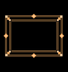 Art Deco Frame Vintage Linear Border Design A