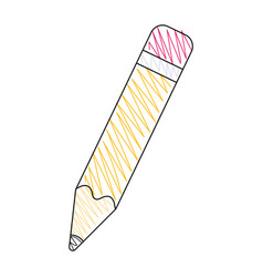 Isolated Colored Pencil Sketch Icon