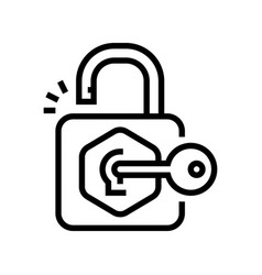 Unlock Padlock Line Icon