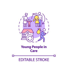 Young People In Care Concept Icon