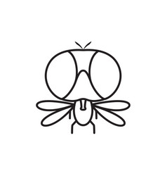 Cartoon Line Insect Flies Logo Design Graphic