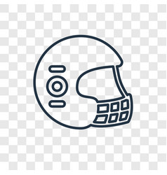 Football Helmet Concept Linear Icon Isolated