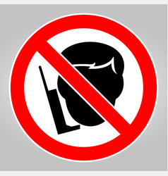 Walking Do Not Use Mobile Phone Symbol