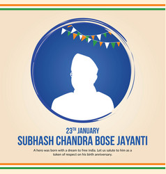 Subhash Chandra Bose Jayanti Banner Design