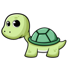 Cute Baby Sea Turtle Cartoon Clip Art