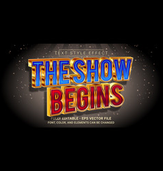 Editable Text Effect With The Show Begins Theme