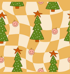 Groovy Christmas Pattern Retro 70s Hippie Groovy