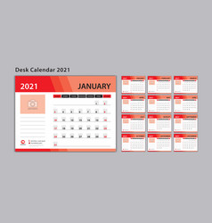 Set Desk Calendar 2021 Template