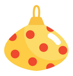 Yellow Christmas Tree Toy With Red Dots On A