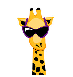 Comic Giraffe Face With Sunglasses