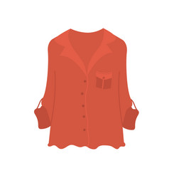 Female Red Shirt Hand Drawn Modern Fashion Outfit