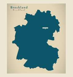 Modern Map - Breckland District Of Norfolk