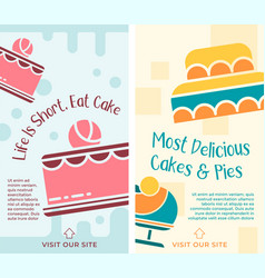 Most Delicious Cakes And Pies Bakery Store Banner