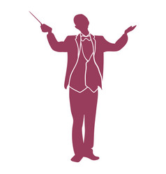 Orchestra Conductor Standing Silhouette