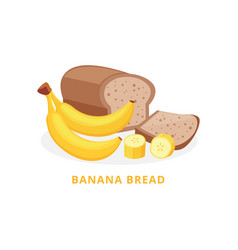 Bakery Product Banana Bread With Bananas Flat