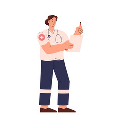 Doctor Or Nurse In Uniform With Stethoscope