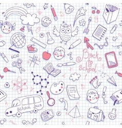 Back to school seamless pattern Royalty Free Vector Image