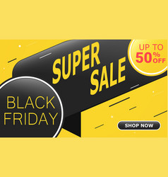 Black Friday Super Sale Banner Mockup Design