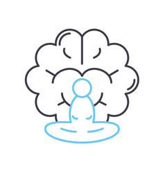 Mental Concentration Line Icon Outline Symbol