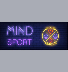 Mind Sport Poker League Neon Sign