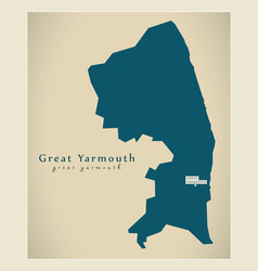 Modern Map - Great Yarmouth District Of Norfolk