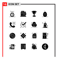 Set 16 Commercial Solid Glyphs Pack For Good