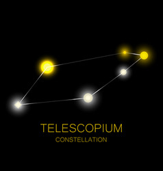 Telescopium Constellation Bright Yellow Stars