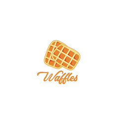 Waffle Dessert Sweet Food Bakery Logo