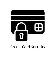 Credit Card Security Solid Icon Design Il