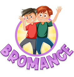 Cute Cartoon Character With Bromance Icon