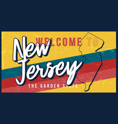 Welcome To New Jersey Vintage Rusty Metal Sign