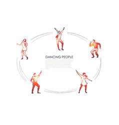 Dancing People - Men And Women In Different