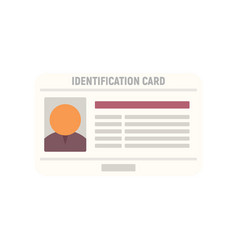 Id Card Identification Icon Flat Photo