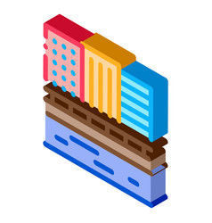 Zigzag Flowing River Isometric Icon