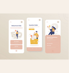Faq Page Onboard Mobile Ui Screen Template