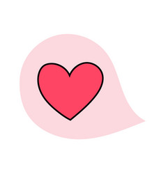 Chat Symbol With Heart Heart In Speech Bubble