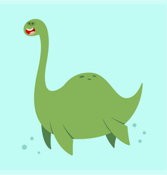 Loch Ness Monster Cartoon Flat Icon