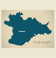 Modern Map - South Norfolk District England Uk