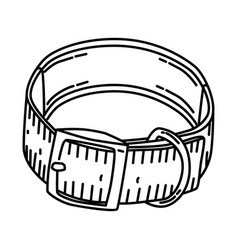 Nylon Padded Dog Collar Icon Doodle Hand Drawn