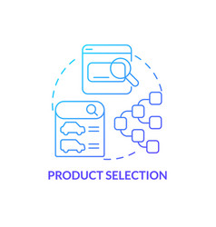 Product Selection Blue Gradient Concept Icon