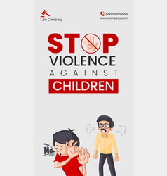 Stop Violence Against Children Portrait Template