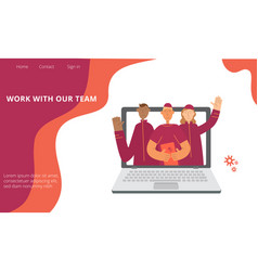 Work With Our Team - Landing Page With People