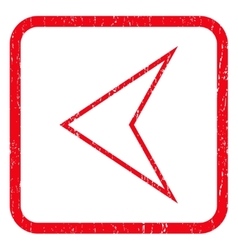 Arrowhead left icon rubber stamp Royalty Free Vector Image