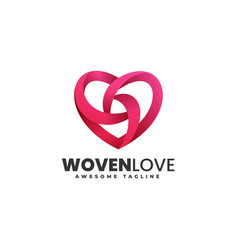 Logo Woven Love Gradient Colorful Style