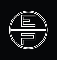 Pe Logo Monogram Abstract Inside Circle Stripe